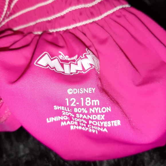 Disney Minnie Mouse Pink One Piece Swimsuit - Picture 4 of 9